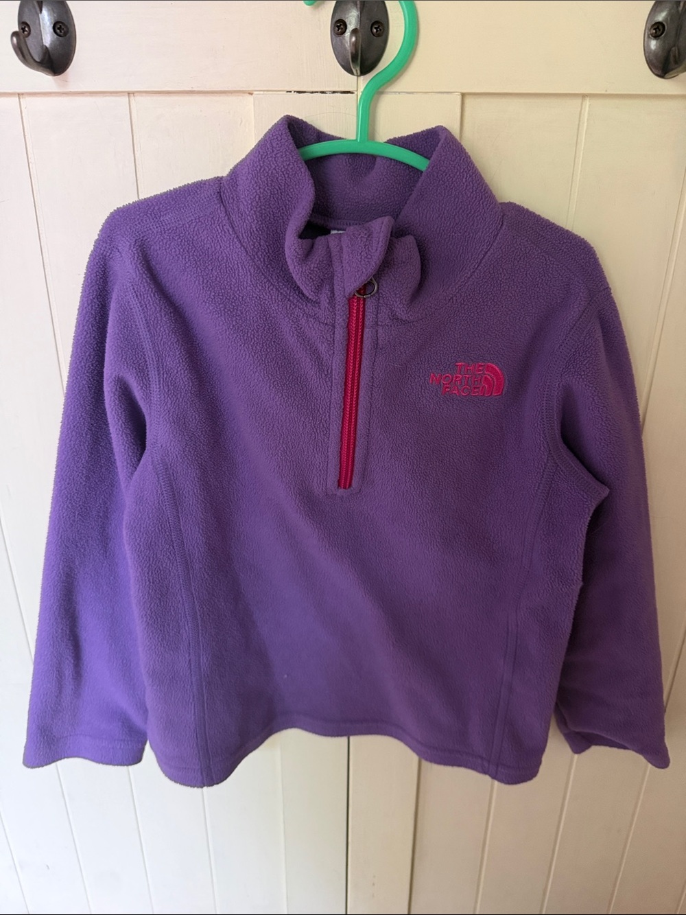The North Face Purple Fleece Half-Zip with Pink Accents